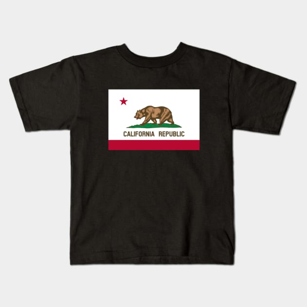 Flag of California Kids T-Shirt by brigadeiro